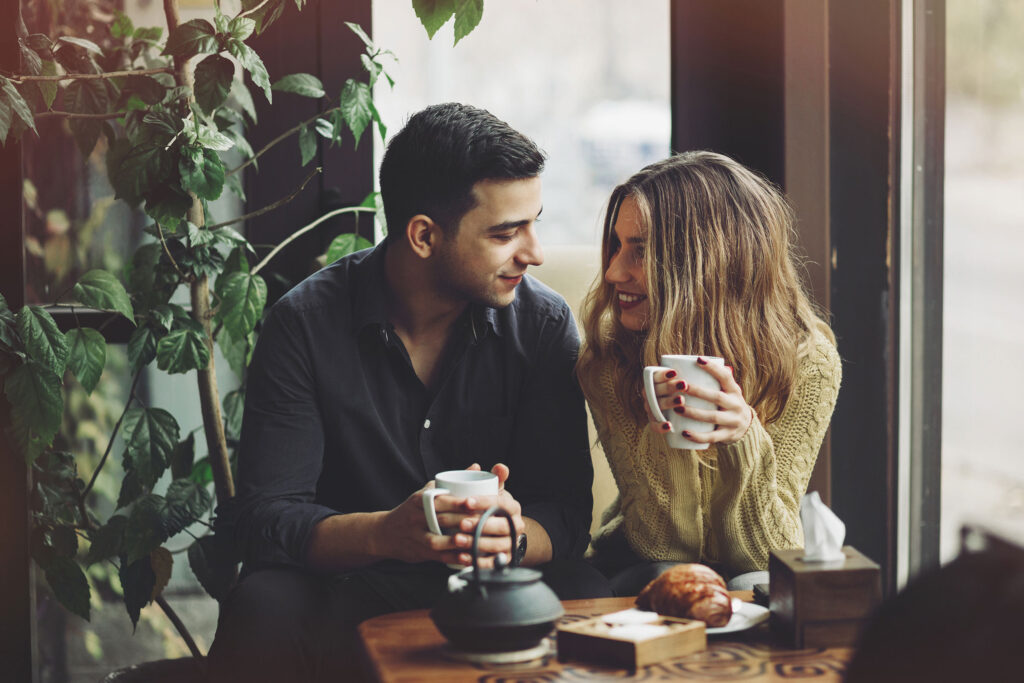 romance in a coffee shop